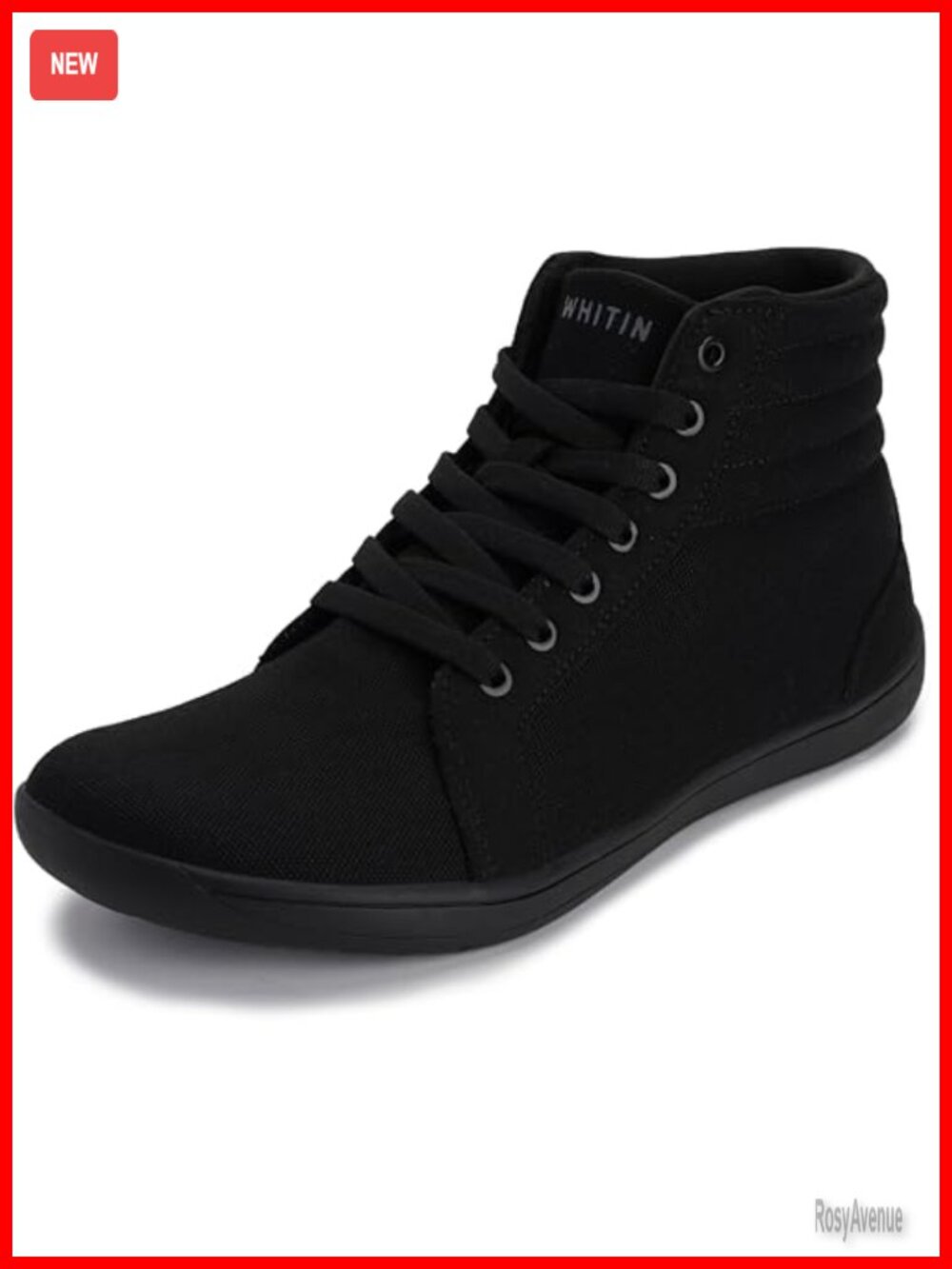 Wide High-Top Canvas Barefoot Sneakers Minimalist Walking